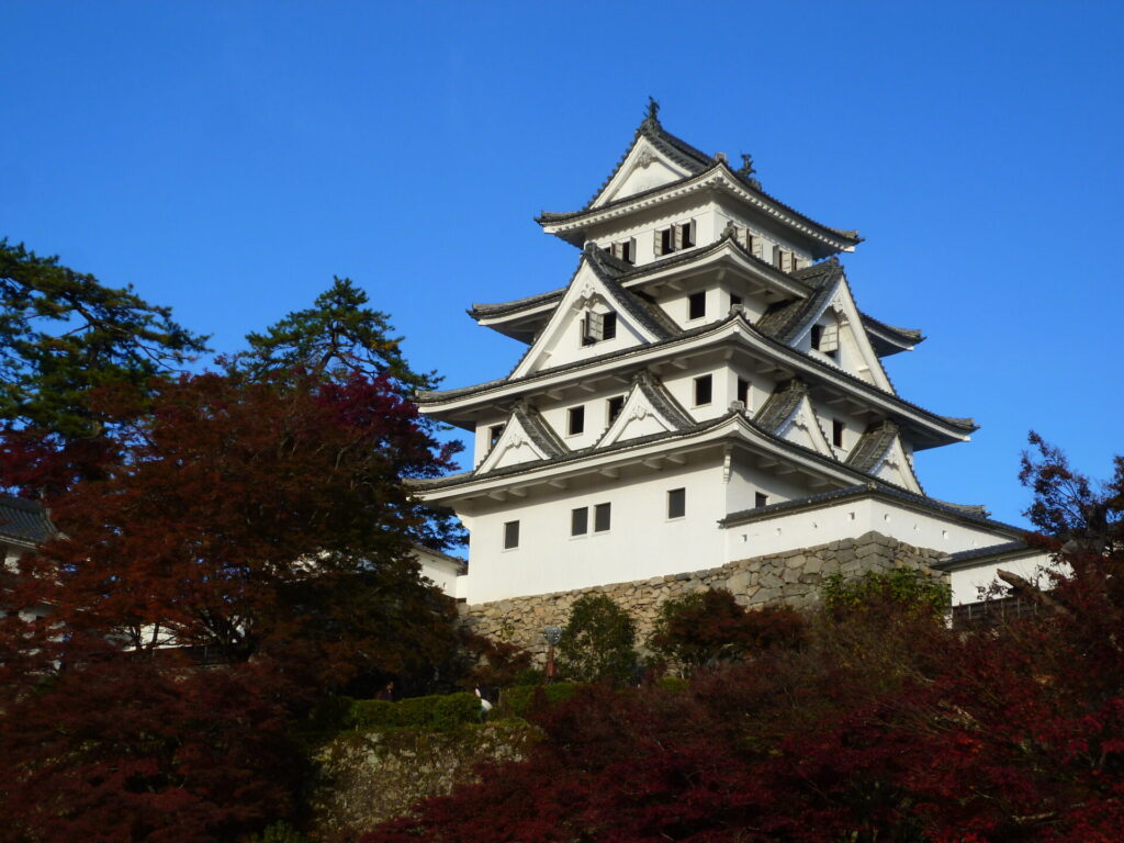 岐阜県郡上市に位置する歴史的な郡上八幡城の外観