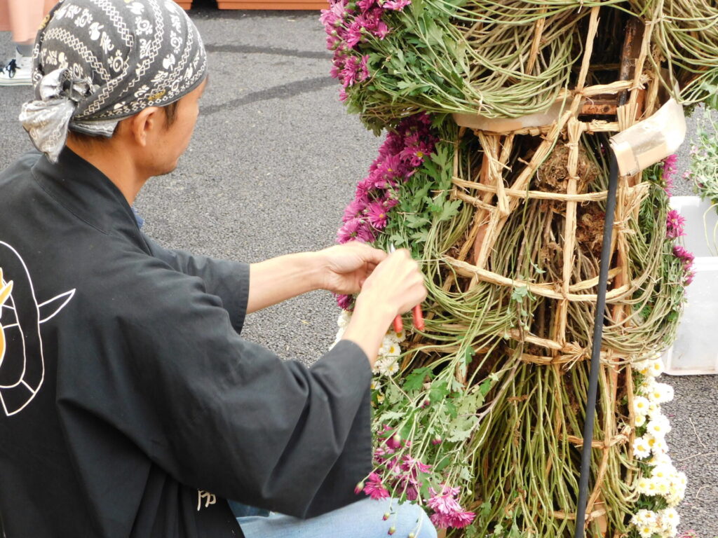 福井の秋野風物詩、たけふ菊人形のイメージ