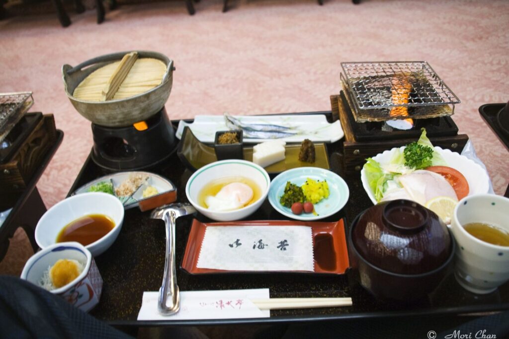 おごと温泉 びわこ緑水亭での朝食