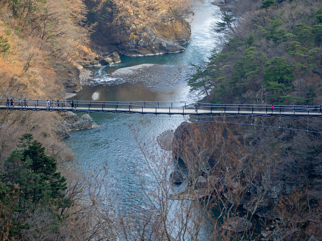 散策スポット、日光の鬼怒楯岩大吊橋