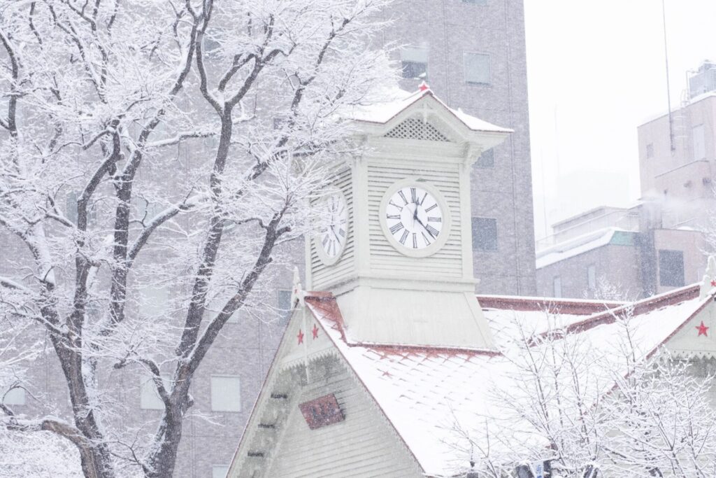 1月の札幌時計台