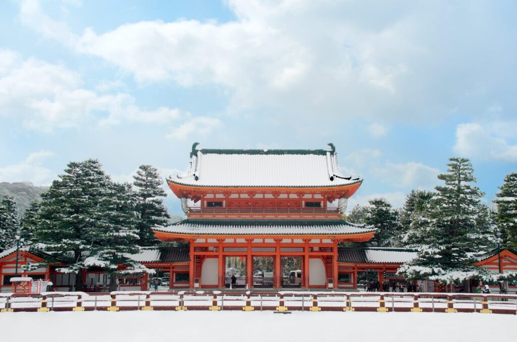 平安神宮で新年の祈願